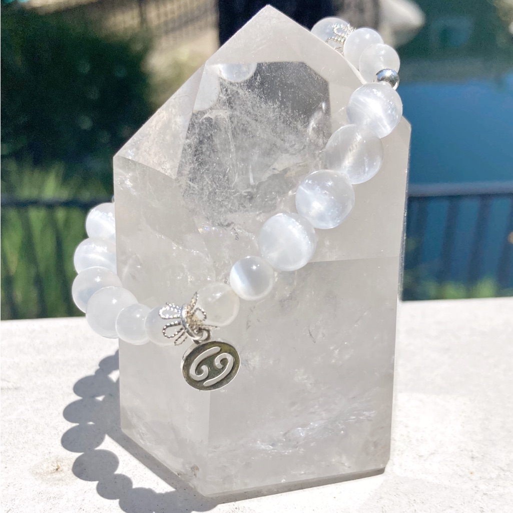 Selenite Cancer Bracelet